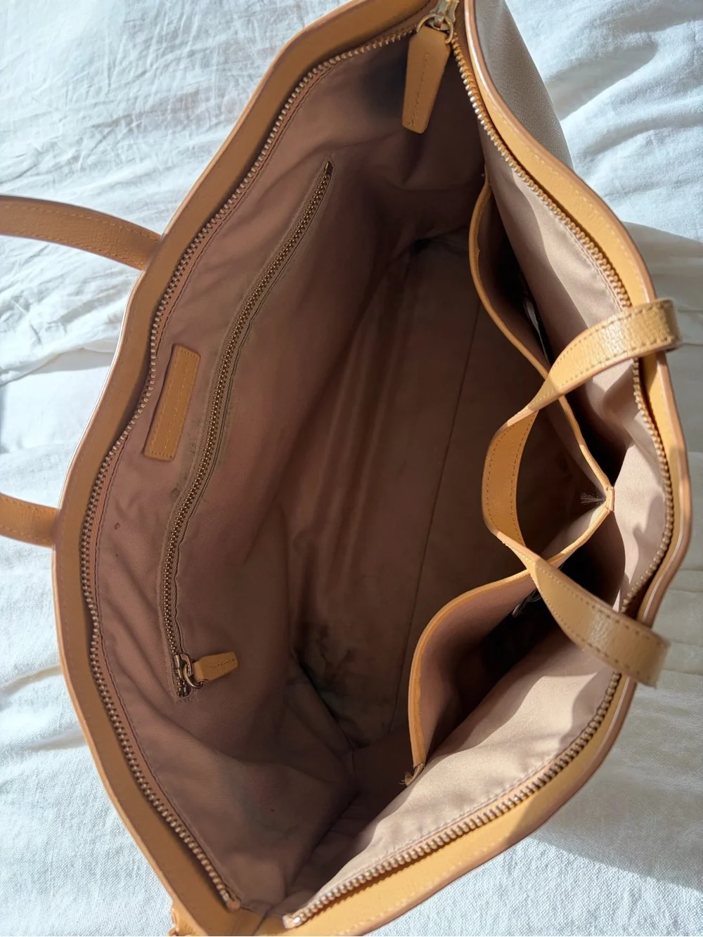 Leatherology Alex Work Bag Tan Leather Tote monogrammed “Lex”